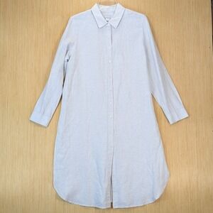 Chico's Light Blue Button-Down Shirt Dress